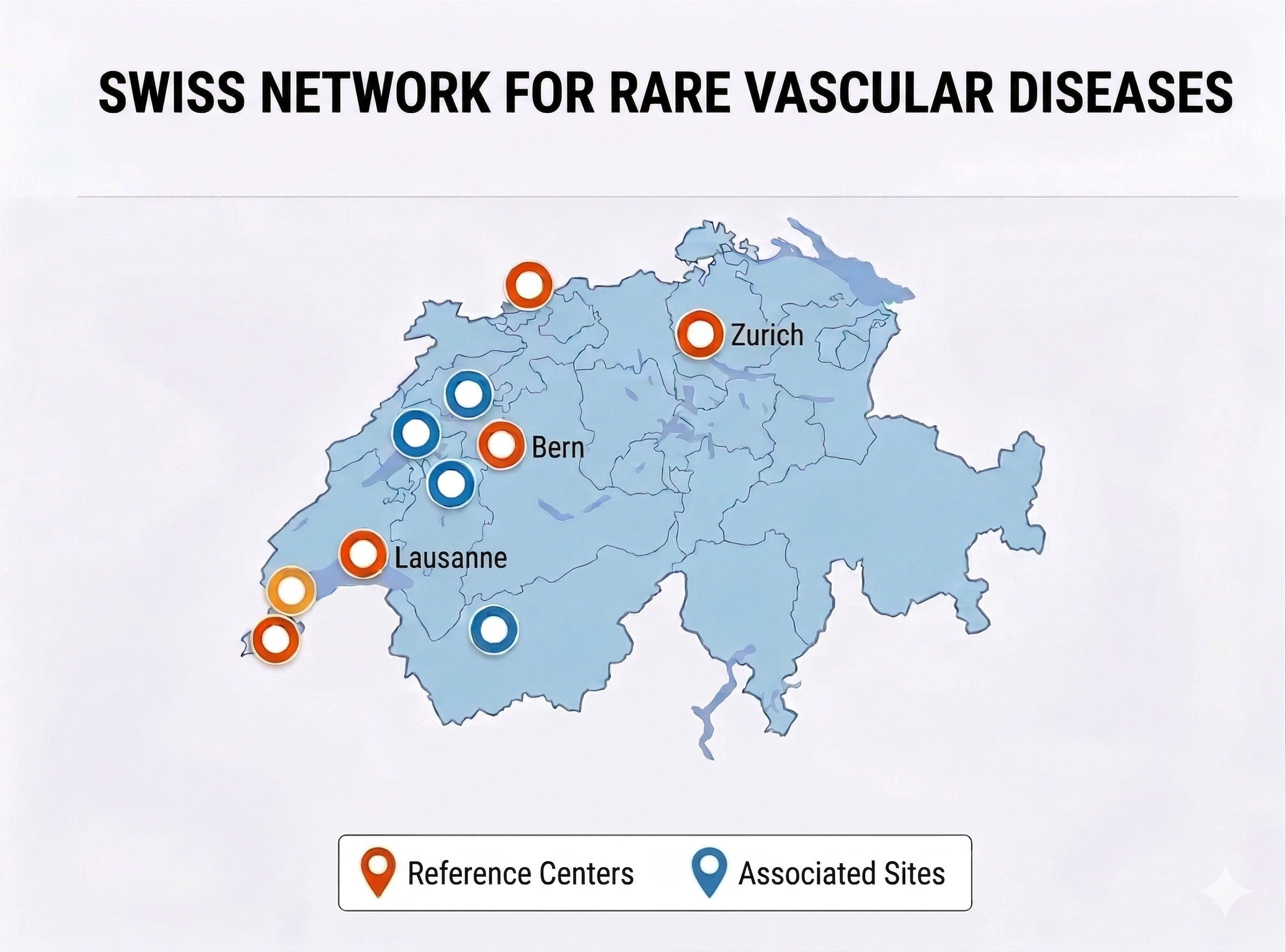 Swiss network for rare vascular diseases – reference centres and associated sites