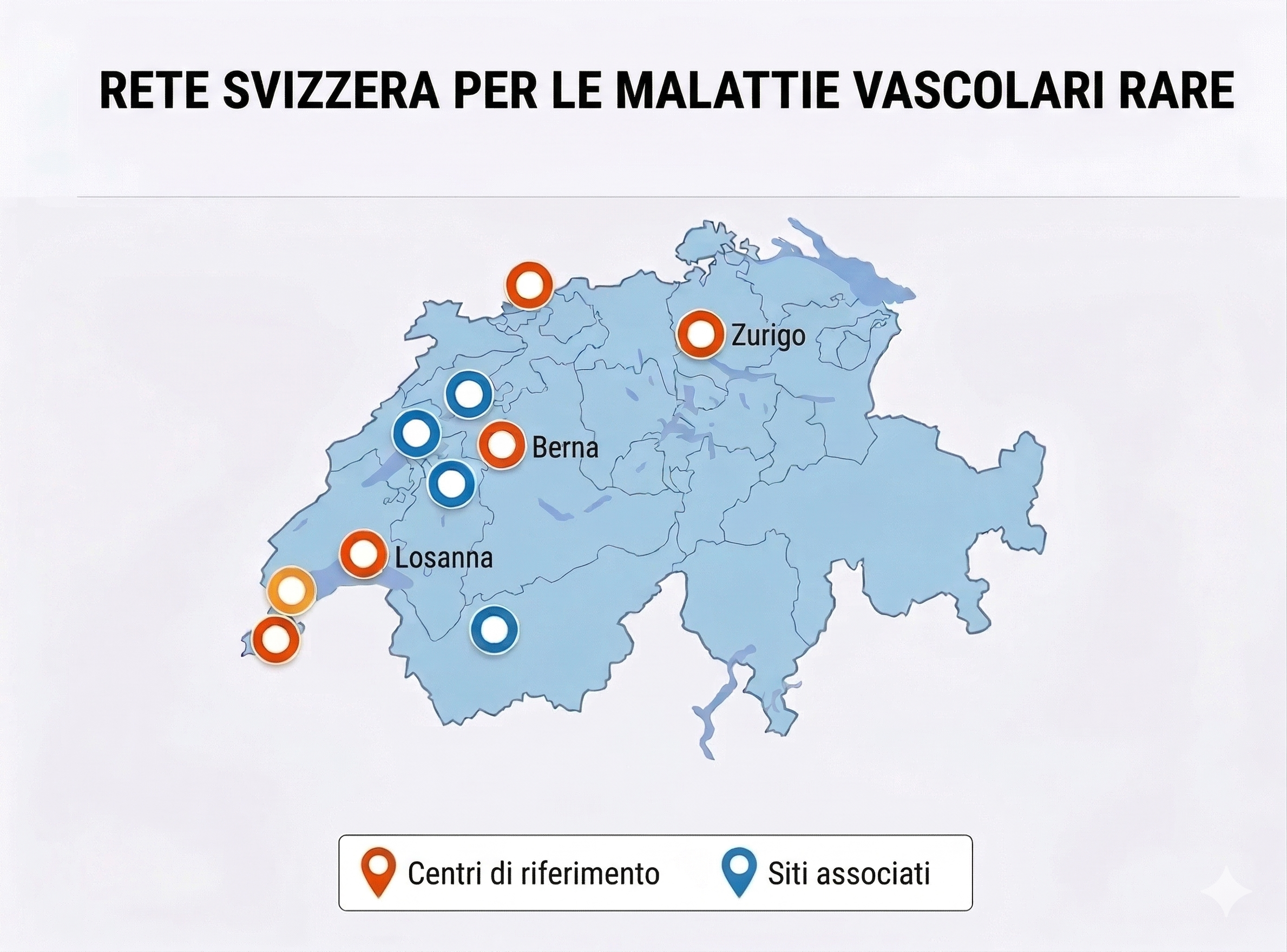 Rete svizzera per le malattie vascolari rare – centri di riferimento e sedi associate