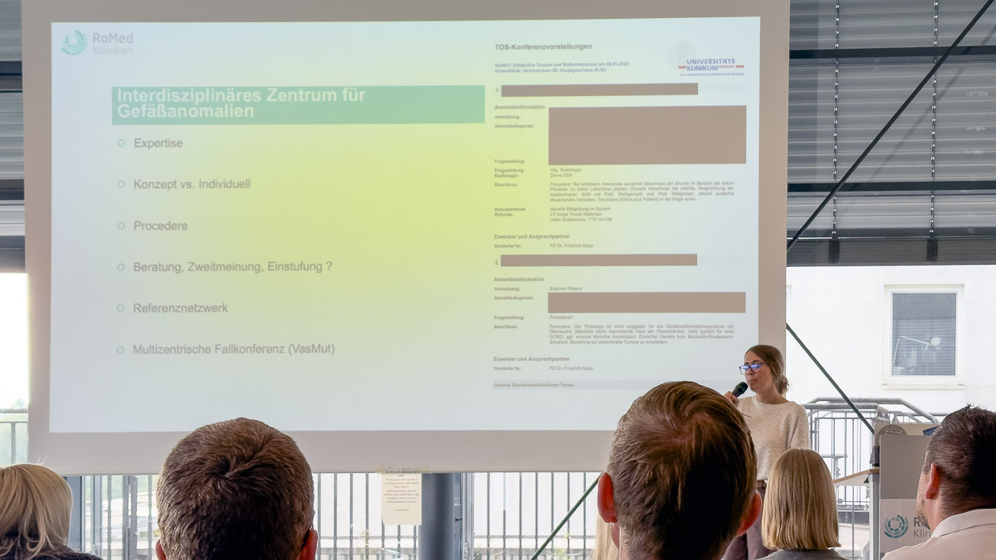 Folie: Interdisziplinäres Zentrum für Gefässanomalien – Konzept der RoMed Kliniken