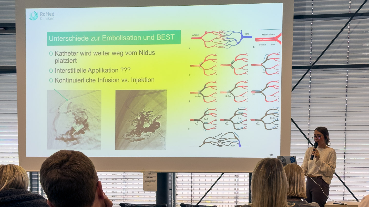 Folie: Unterschiede zwischen klassischer Embolisation und BEST-Technik