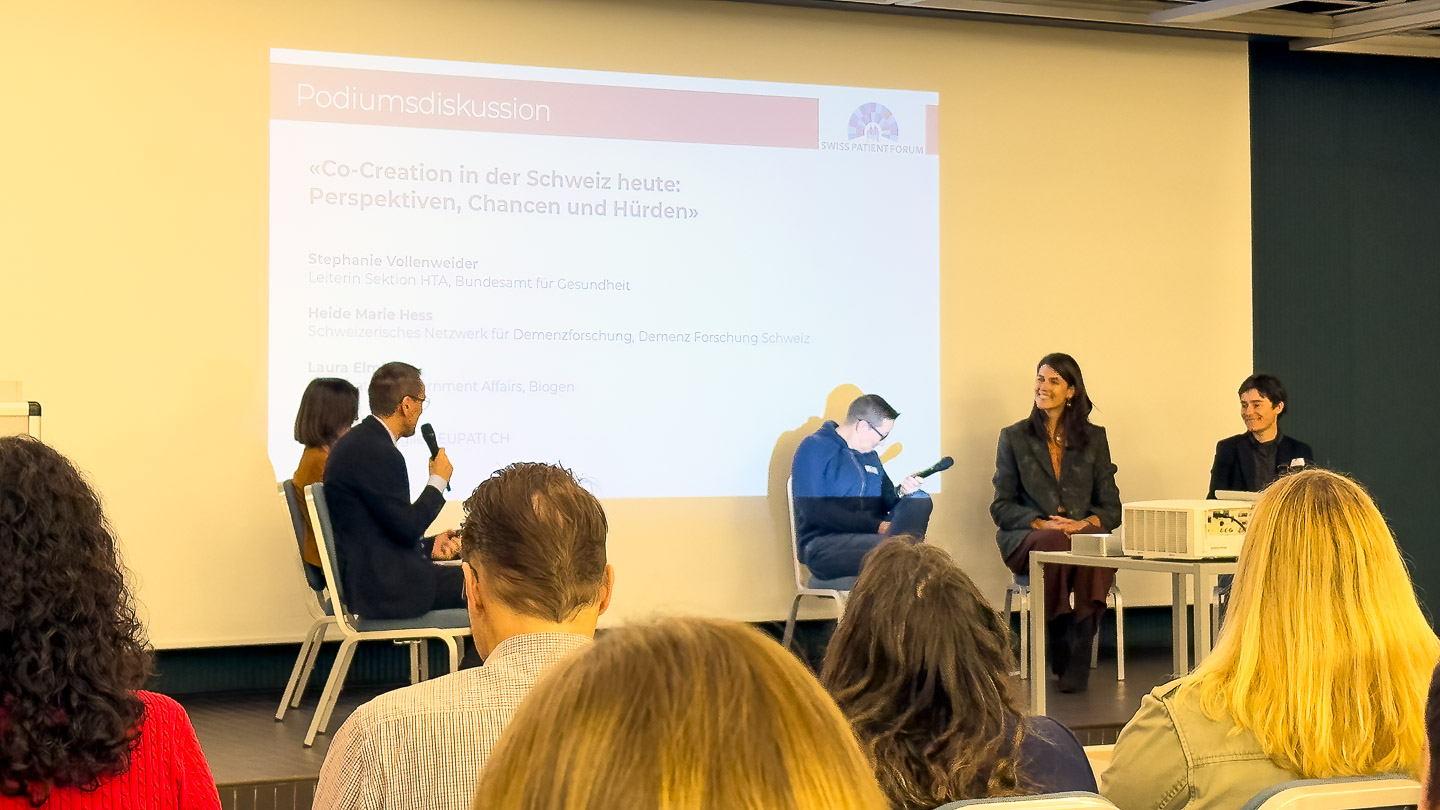 Podiumsdiskussion 'Co-Creation in der Schweiz heute' am Swiss Patient Forum 2026
