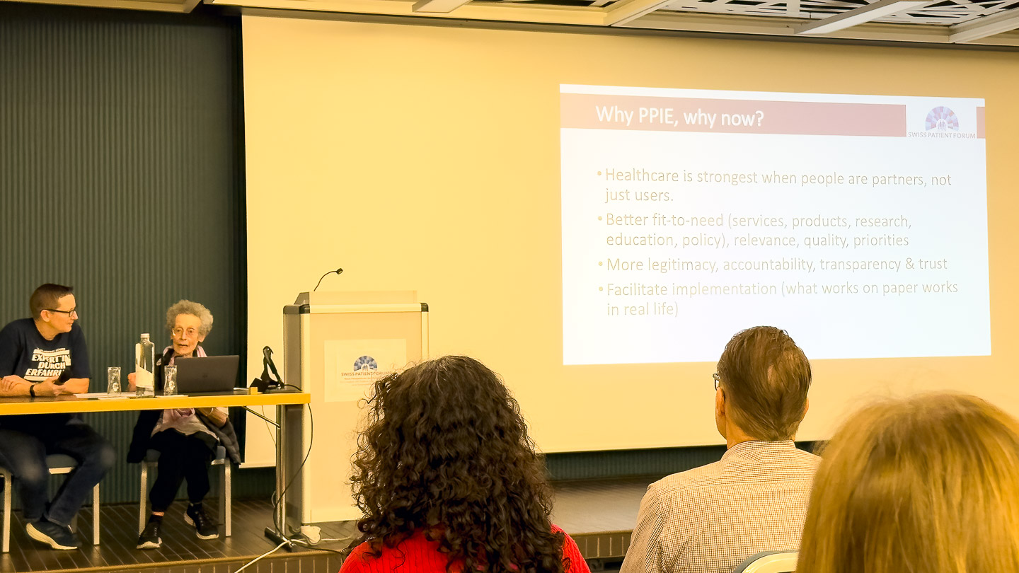 Vortrag 'Why PPIE, why now?' des Swiss PPIE Network am Swiss Patient Forum 2026